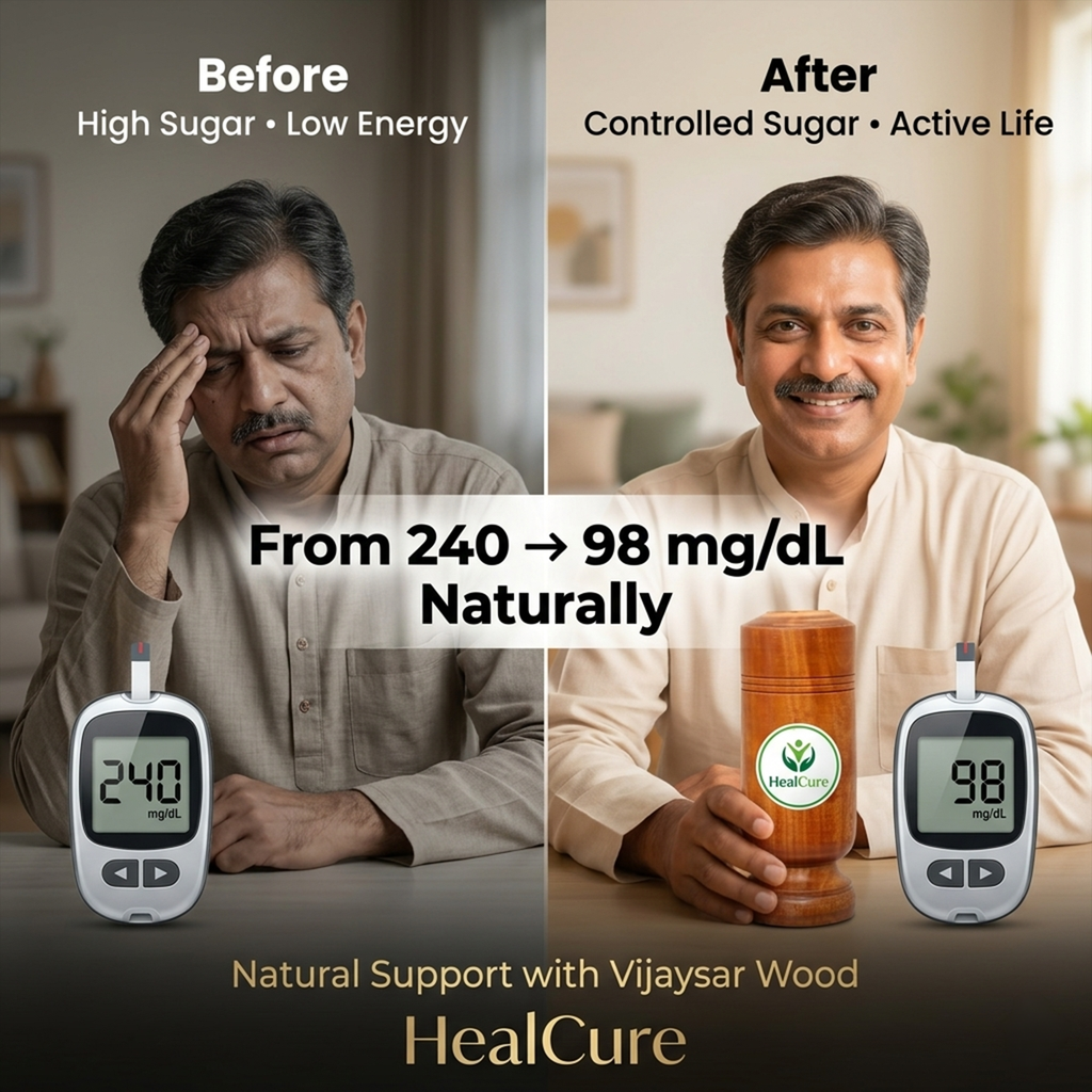 Healcure™ Vijaysar Tumbler for Diabetes Control