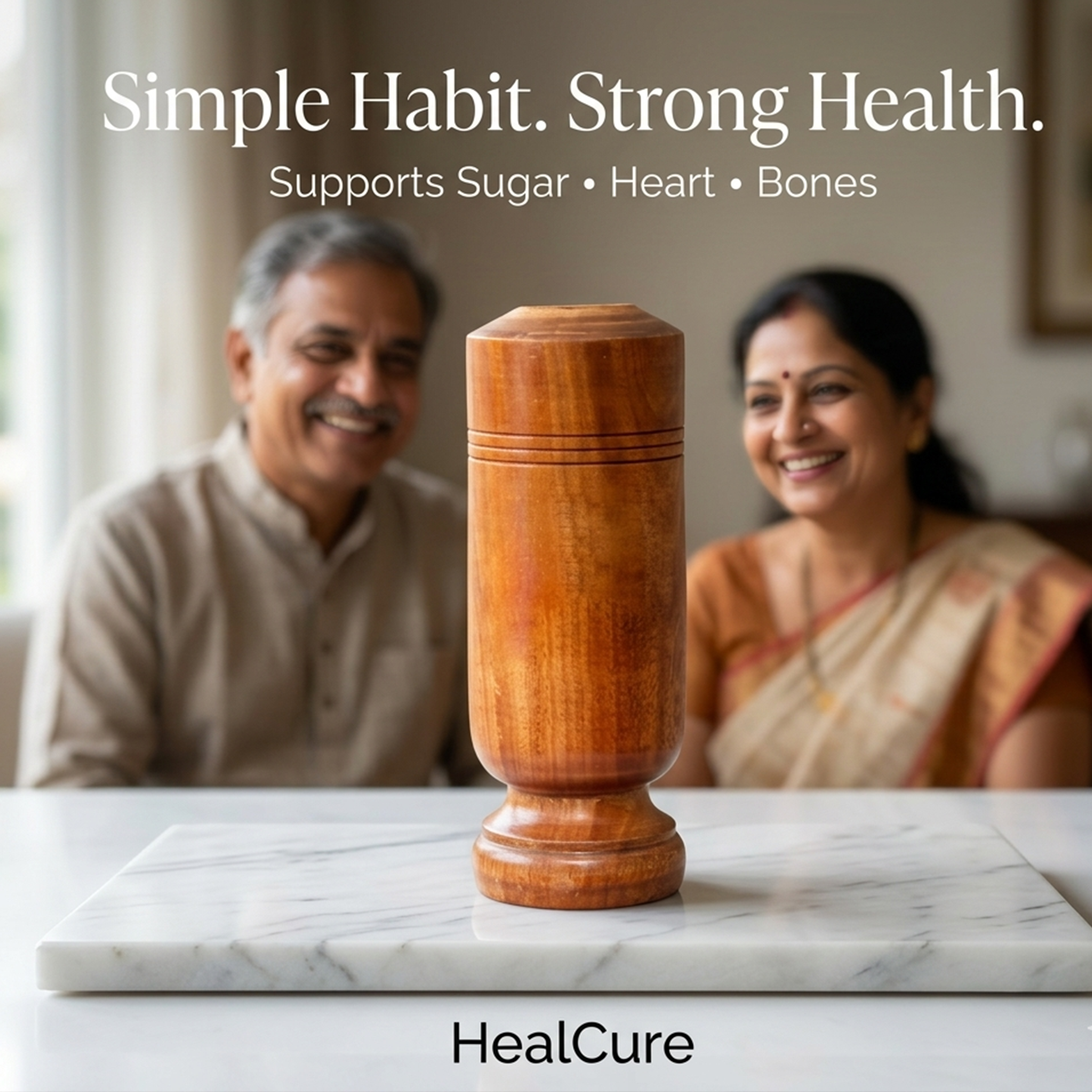 Healcure™ Vijaysar Tumbler for Diabetes Control